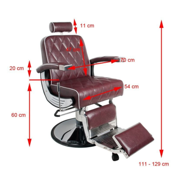 GABBIANO FOTEL BARBERSKI IMPERIAL BORDOWY
